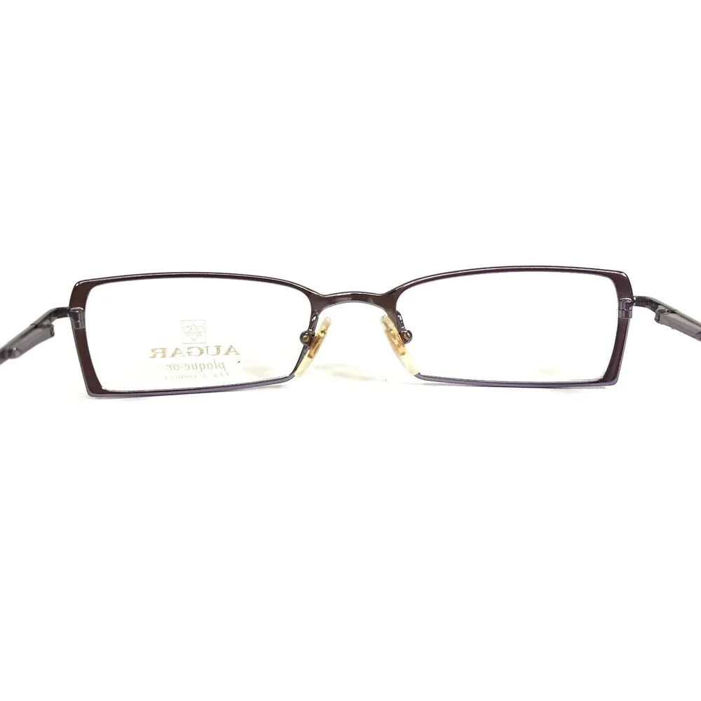 Augar Eyeglasses Frames FP112 BLANC Shiny Purple 22KT GP Gold Plated 49-18-130